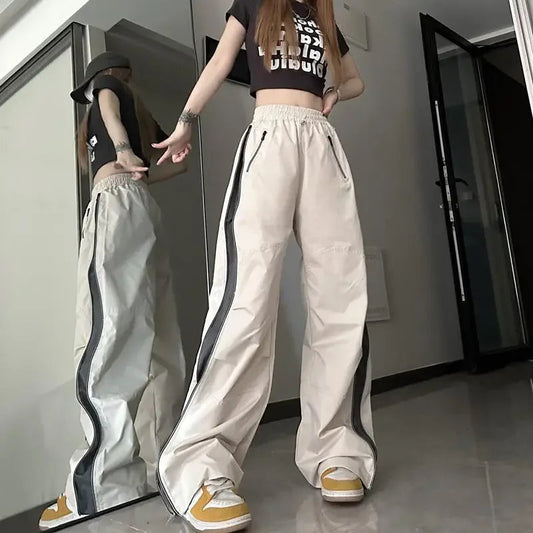 Korean Hip Hop Harajuku Lady's Wide Leg Jogger Sweatpants