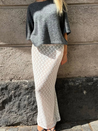 Lace Low Rise Maxi Skirt