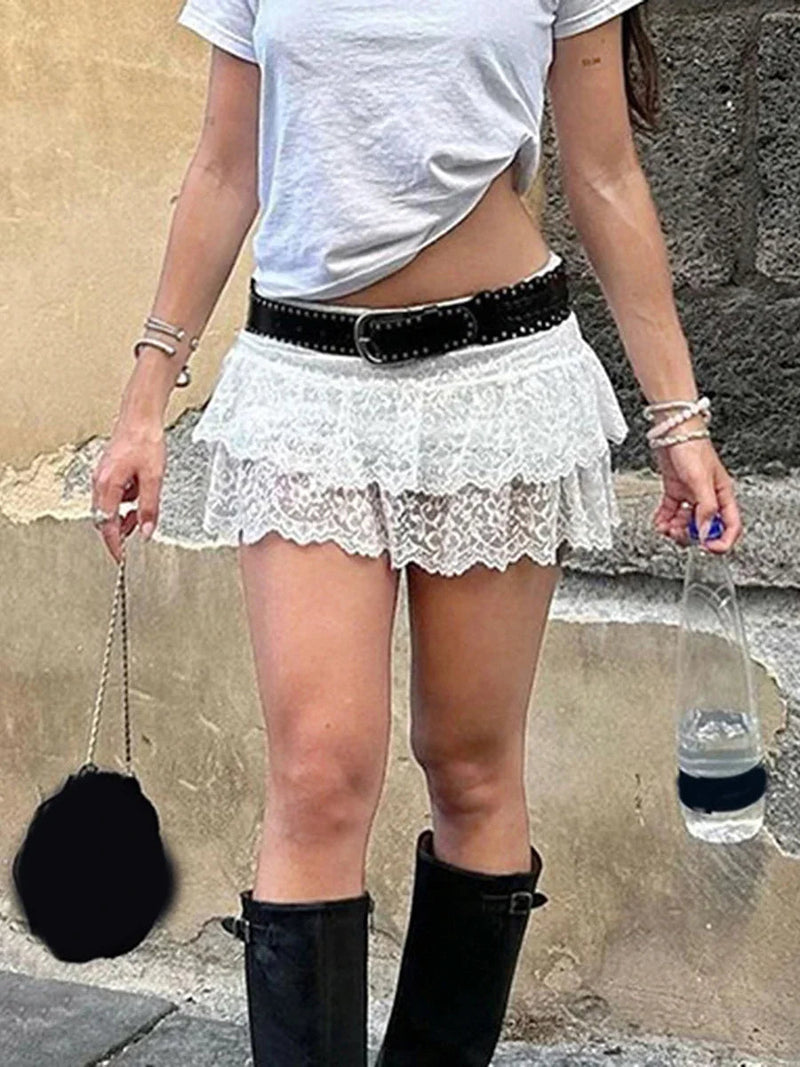 See-through Ruffle Skirt