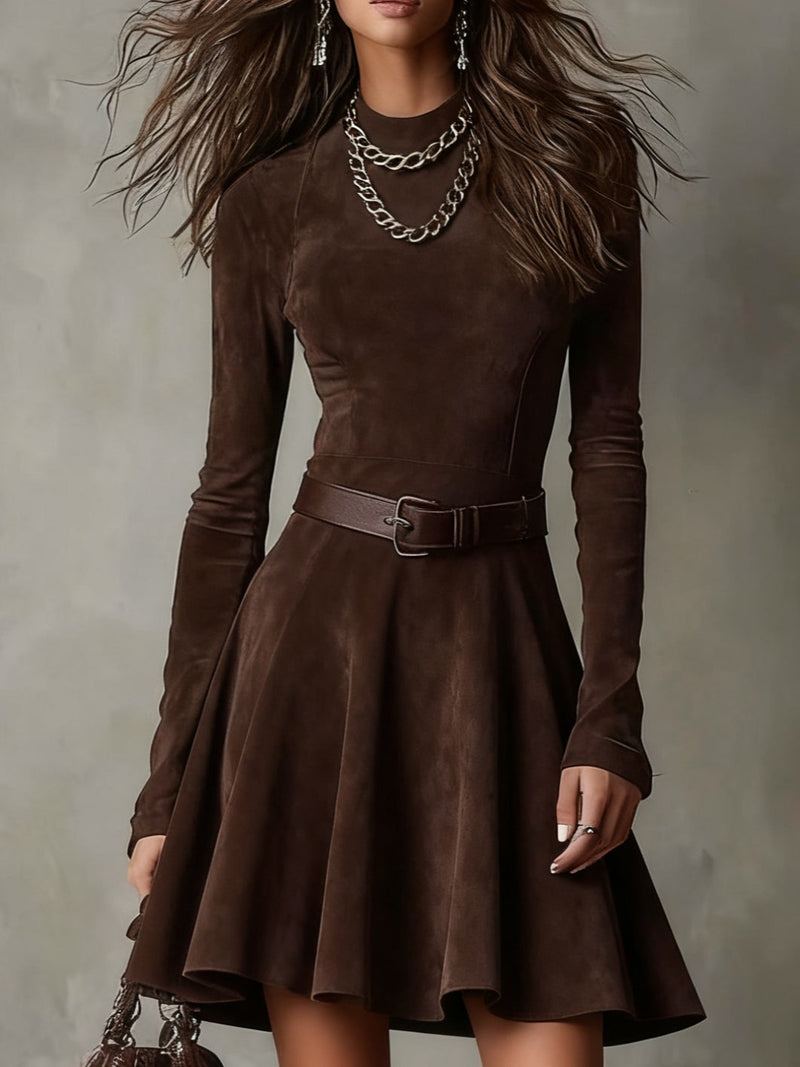 Meredith | Suede Mini Dress