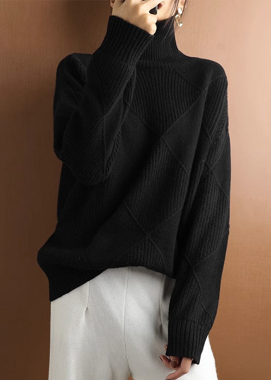 Yellow Cozy Woolen Sweater Turtleneck Spring Tf035