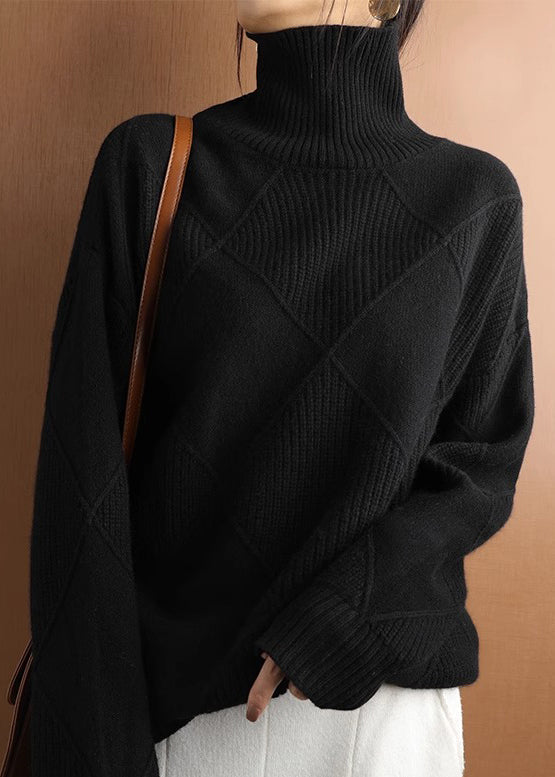 Yellow Cozy Woolen Sweater Turtleneck Spring Tf035