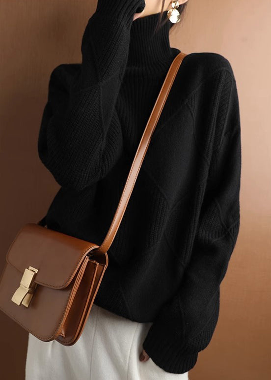 Yellow Cozy Woolen Sweater Turtleneck Spring Tf035