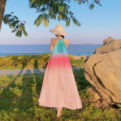 Yellow Plus-size Beach Maxi Dress
