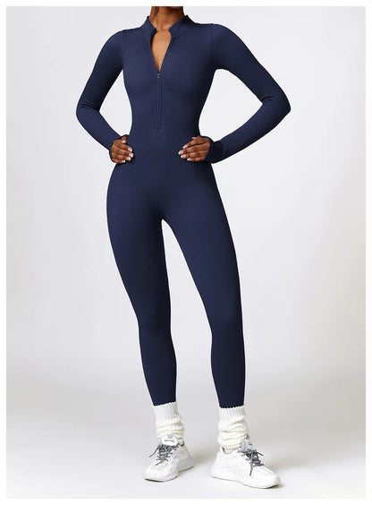 Serena - Zip Up Jumpsuit Long Sleeve
