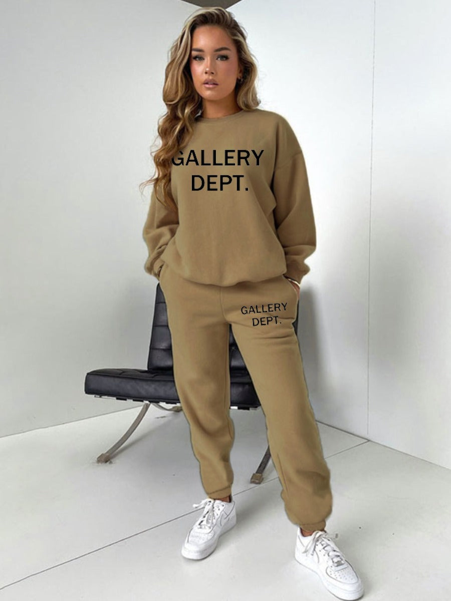 Letter Print Pocket Design Pants Set Ar5062