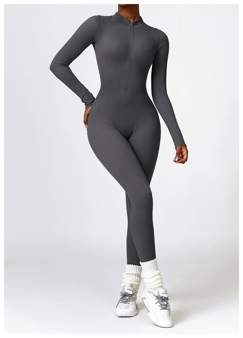 Serena - Zip Up Jumpsuit Long Sleeve