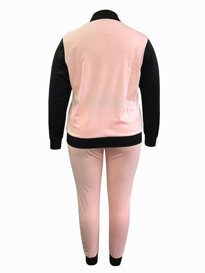 Color Lump Patchwork Pants Set At9019