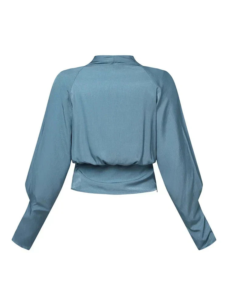 Mirelythea – V-neck ’s Blouses With Puff Sleeves