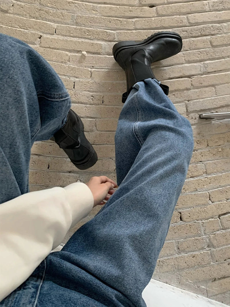 Classic Full-length Denim Pants for