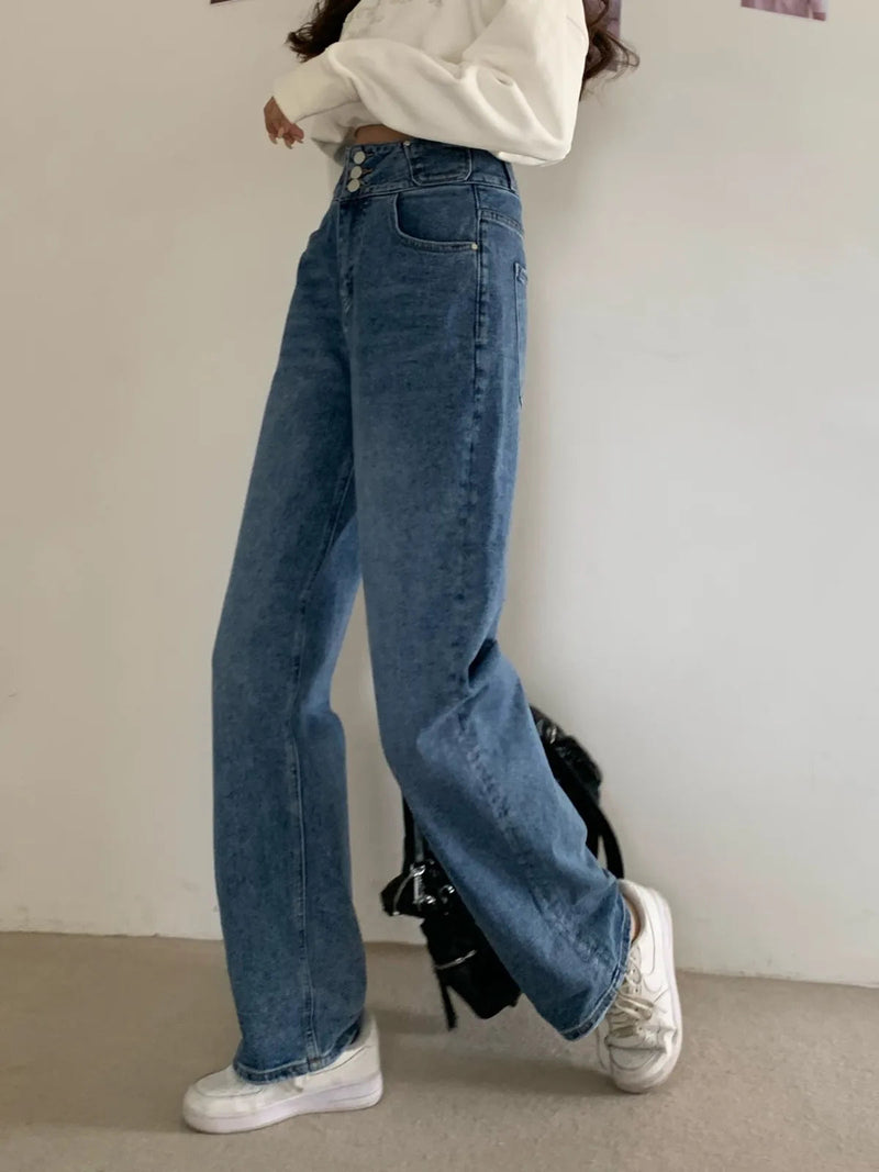 Classic Full-length Denim Pants for