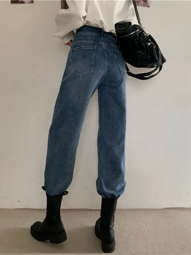 Classic Full-length Denim Pants for