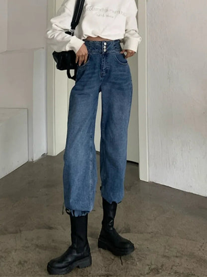 Classic Full-length Denim Pants for
