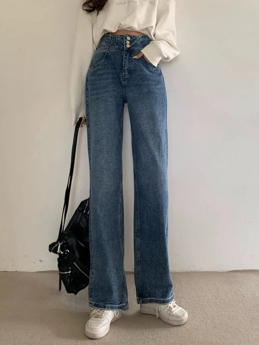 Classic Full-length Denim Pants for