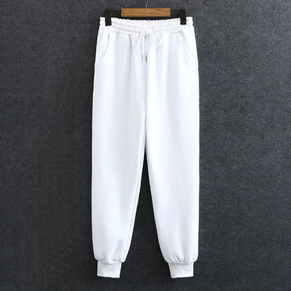 Oversized Sports Trousers: White Balck Sweatpants