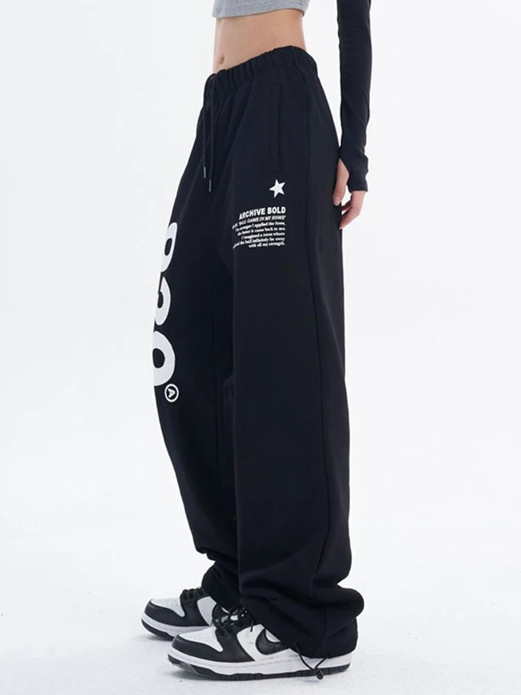 Hip Hop Trousers: High Waist Sweatpants