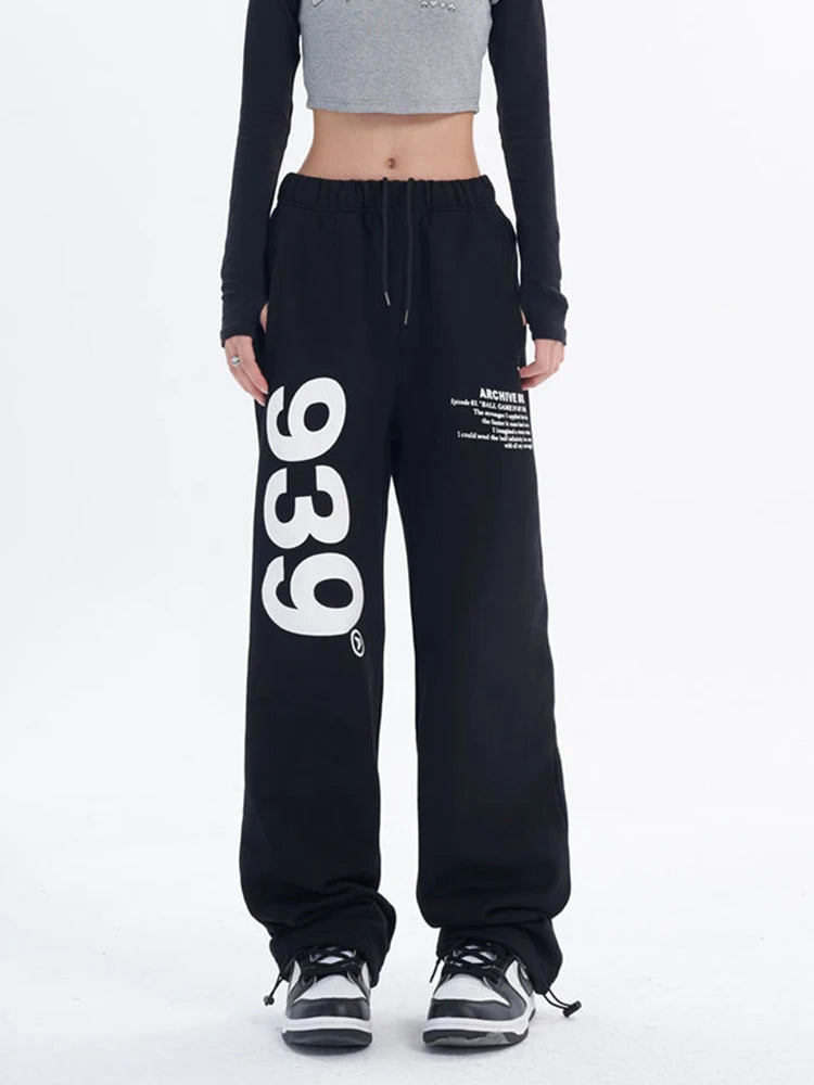 Hip Hop Trousers: High Waist Sweatpants