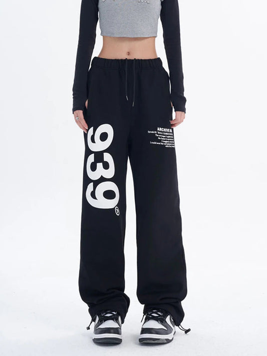 Hip Hop Trousers: High Waist Sweatpants