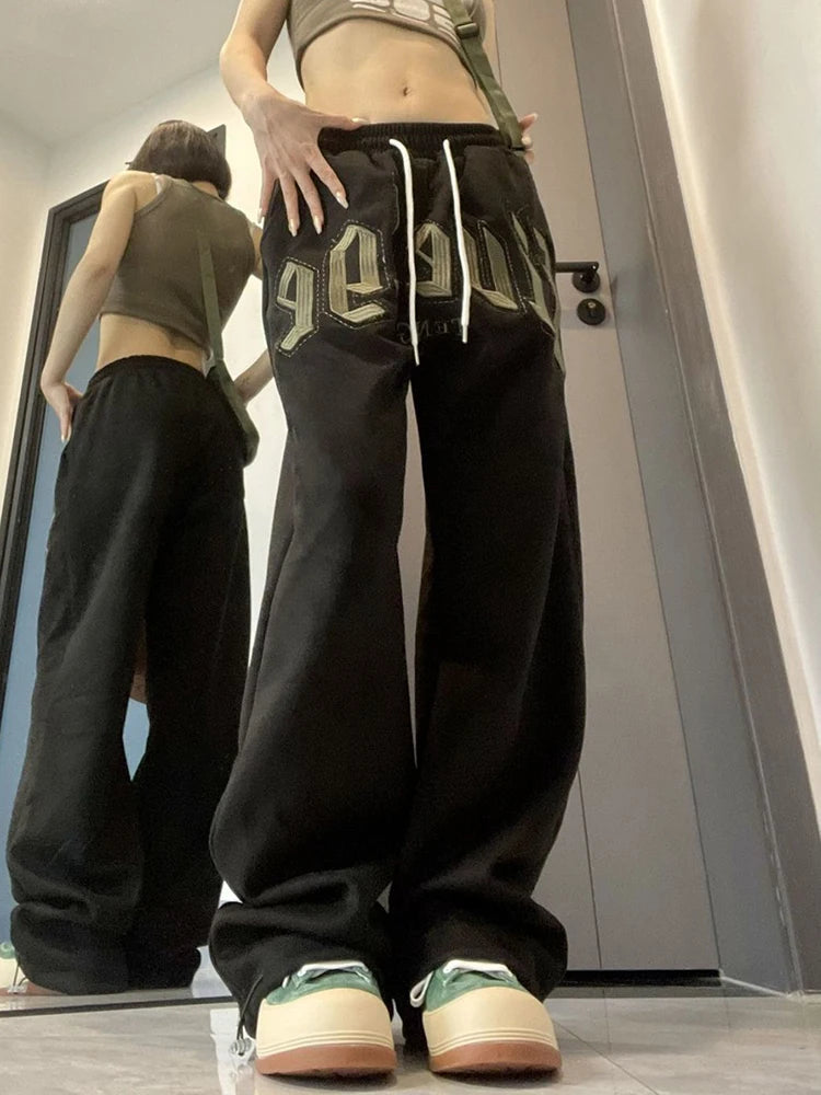 Harmonic Hip Hop Harajuku Style Bf Grey Sweatpants