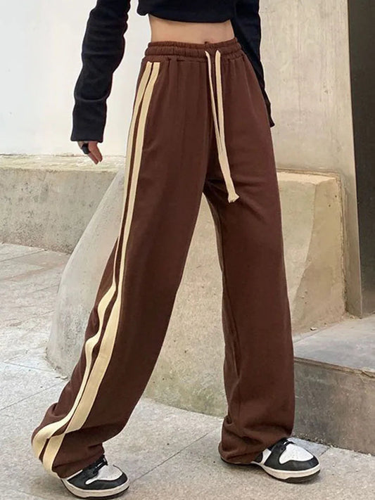 Striped Lace Up Harajuku Bf Style Sweatpants
