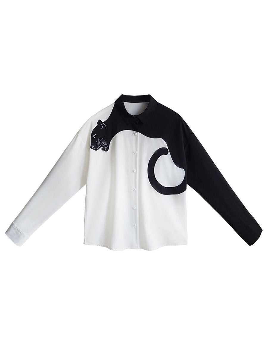 Panther Grace Embroidered Blouse