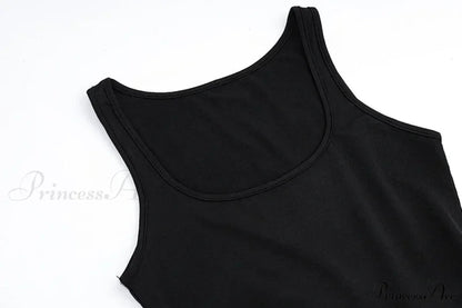 A Line Sleeveless O Neck Summer Party Beach Club Midi Dress