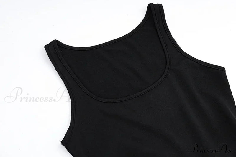 A Line Sleeveless O Neck Summer Party Beach Club Midi Dress