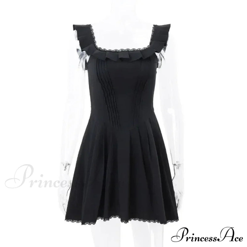 A-line Slinky Pleated Mini Dress