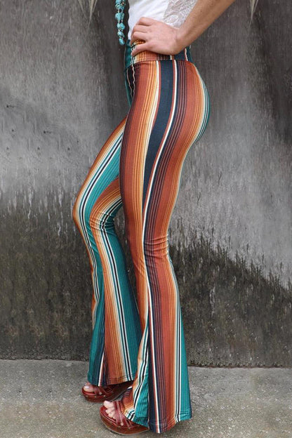 Skinny High Waist Pants Flared Pants