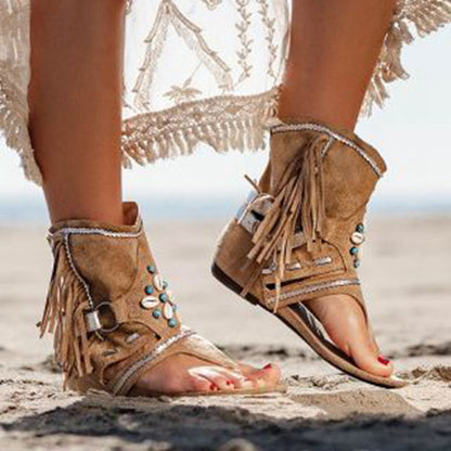 Retro Tassel Roman Beach Shoes