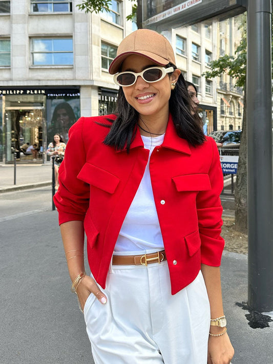 Turn Down Long Pocket Autumn Coat