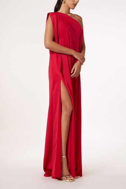 Timeless Charm One Shoulder A-line Maxi Dress