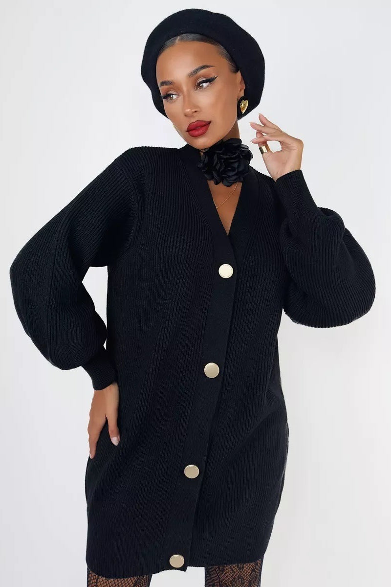 Color Relaxed Knit Cardigan