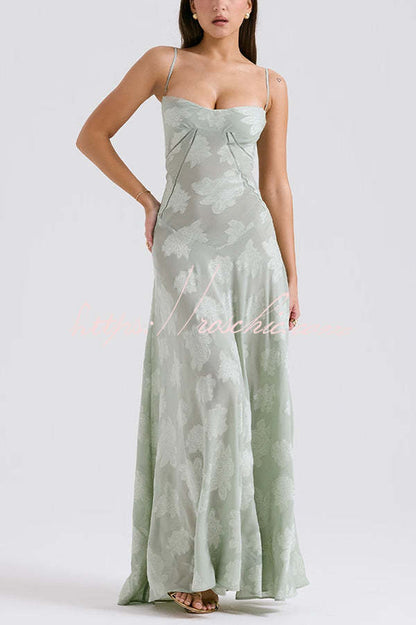 Suspenders See-through Holiday Slim Maxi Dress