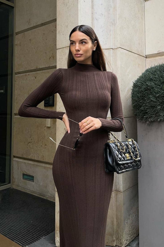 Long Sleeve Off Shoulder Maxi Dress