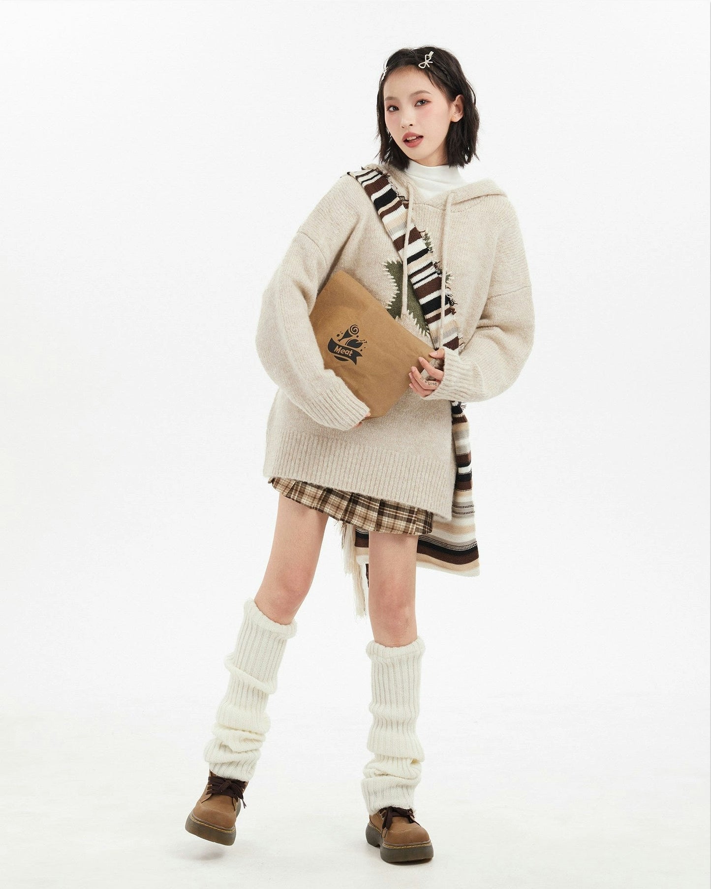 Oversized Star Patch Knit Sweater