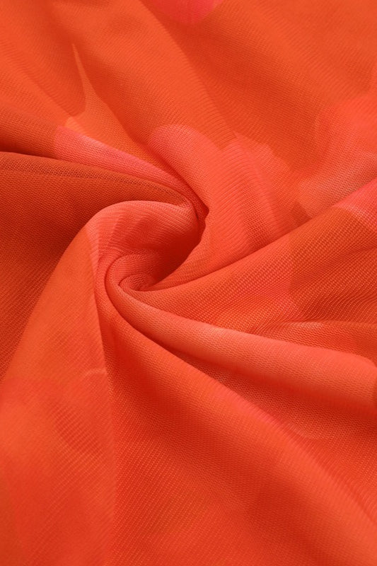Strapless Tie-detail Mesh Maxi Dress
