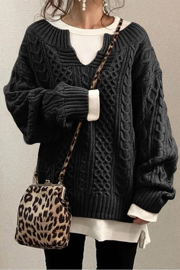 Pattern Knit Sweater