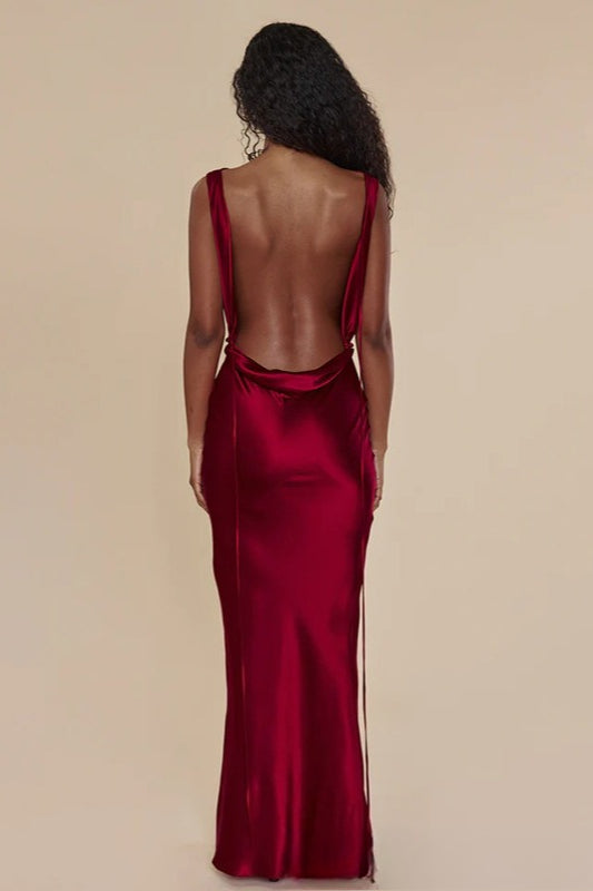 Backless Evening Maxi Dress