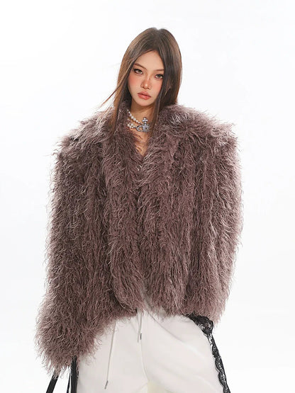 Shaggy Faux Fur Coat