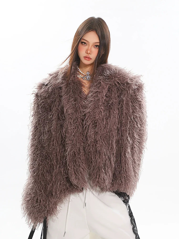 Shaggy Faux Fur Coat