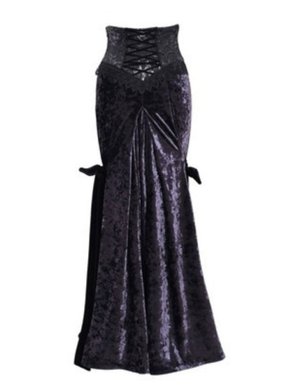 Velvet Corset Maxi Skirt