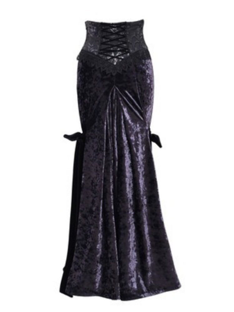 Velvet Corset Maxi Skirt