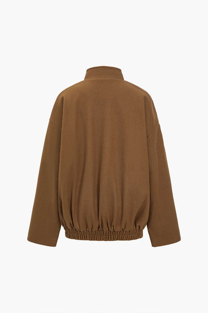 Stand Collar Button Coat