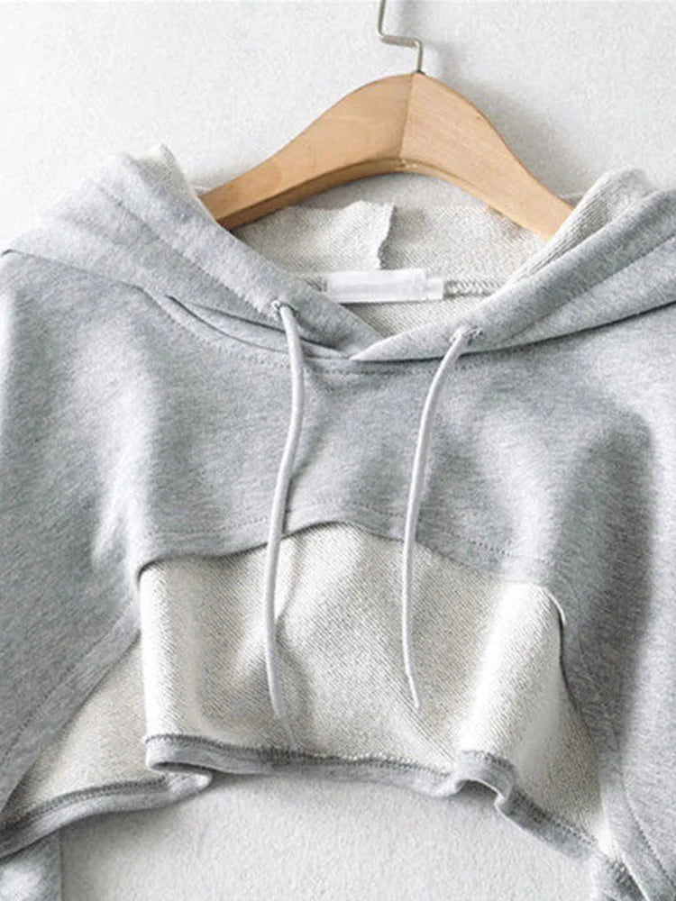 With Hat Hoodies Basic Design Young Korean Mujer All-match Teens Simple Cool Loose Y2k Cozy Street Wear Popular
