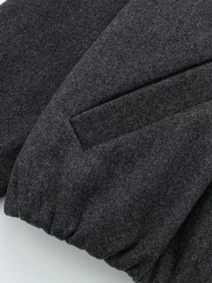Soild Bomber Jacket for Autumn Long Sleeve Zipper Pocket Coats Female Stand Collar Street Lady Outerwear