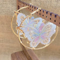 White Butterfly Hoop Earrings