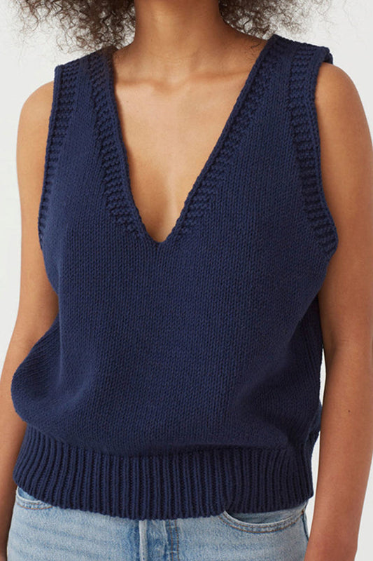 Knitted Vest Small Vest Sleeveless Sweater