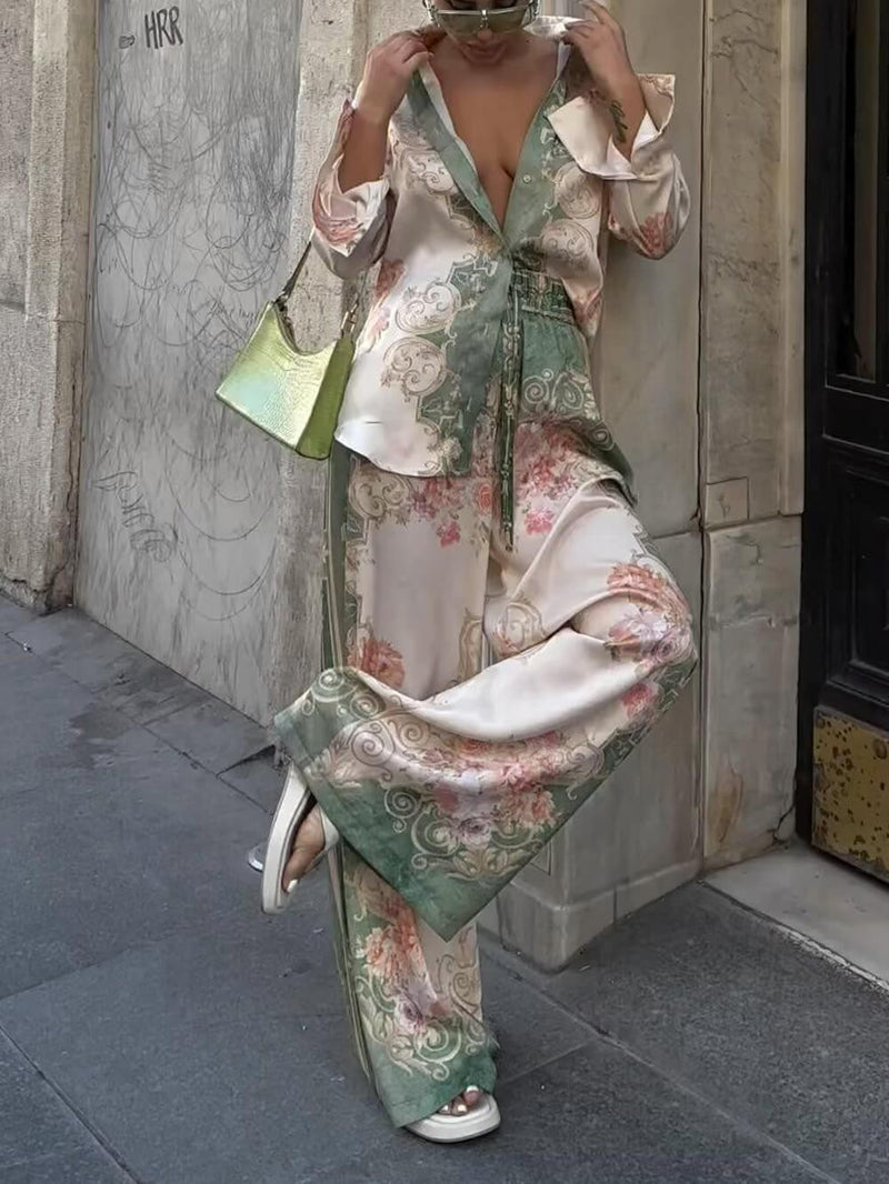 Regal Flow Wide-leg Pants