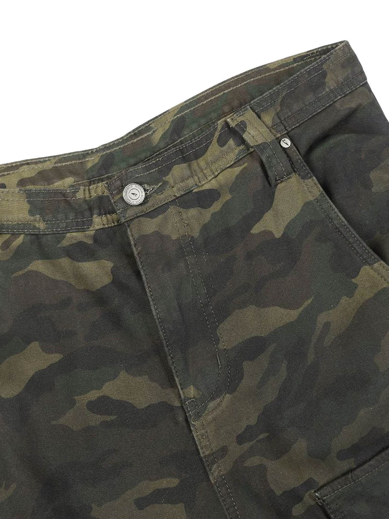 Camo Wide-leg Cargo Overalls - Style